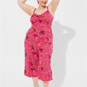 Pink Patterned Jumpsuit